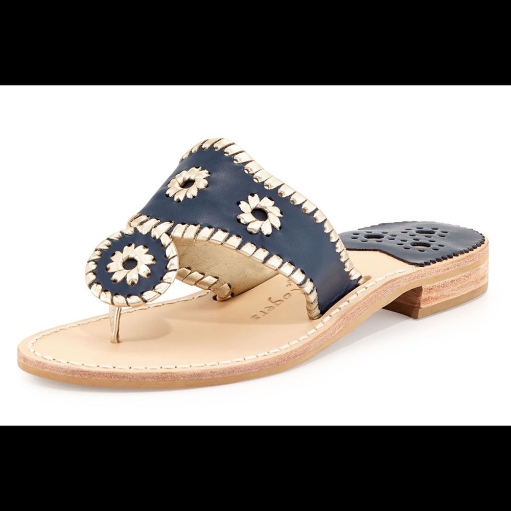 Navy Jack Rogers Sandals